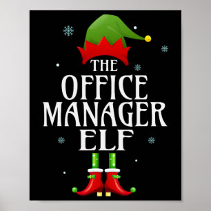 Póster Administrador de Office Elf Xmas Grupo de familia