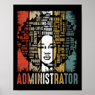 Póster Administrador Historia Afro Africana Americana Neg