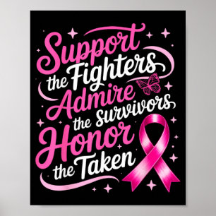 Póster Admiradores de apoyo a la conciencia del cáncer de