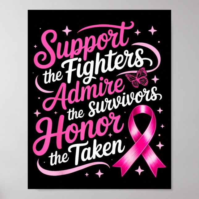 Póster Admiradores de apoyo a la conciencia del cáncer de (Frente)