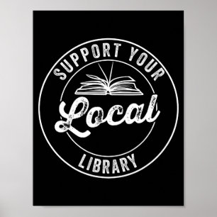Póster Admite su imán de biblioteca local