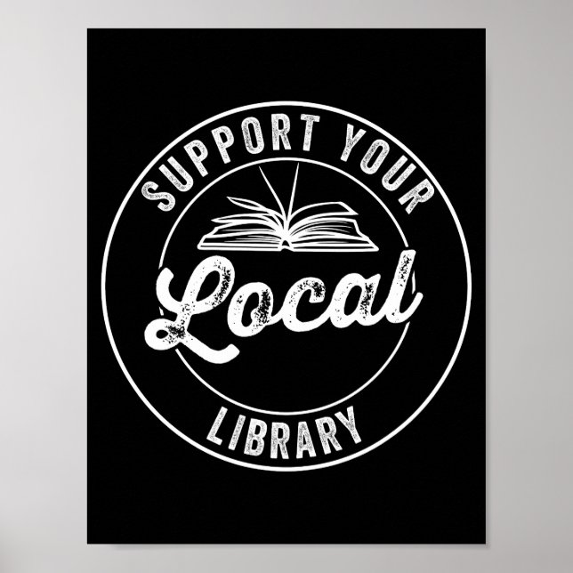Póster Admite su imán de biblioteca local (Frente)