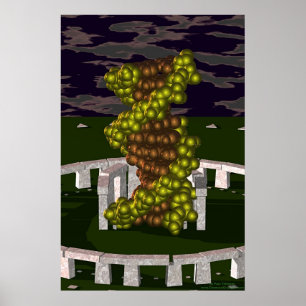 Póster ADN en Stonehenge