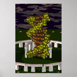 Póster ADN en Stonehenge