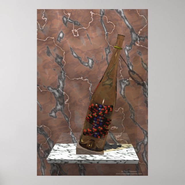 Póster ADN en una botella (Frente)