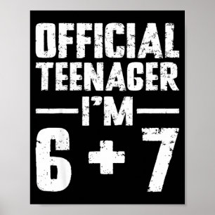 Póster Adolescente Cumplo 13 Años Cumpleaños 6 7 Meme Sei