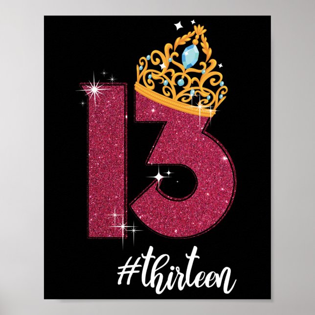 Póster Adolescente oficial de 13 años regalo de cumpleaño (Frente)