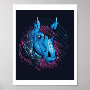 Póster Adolescentes NEON Chicas de caballos aman los caba