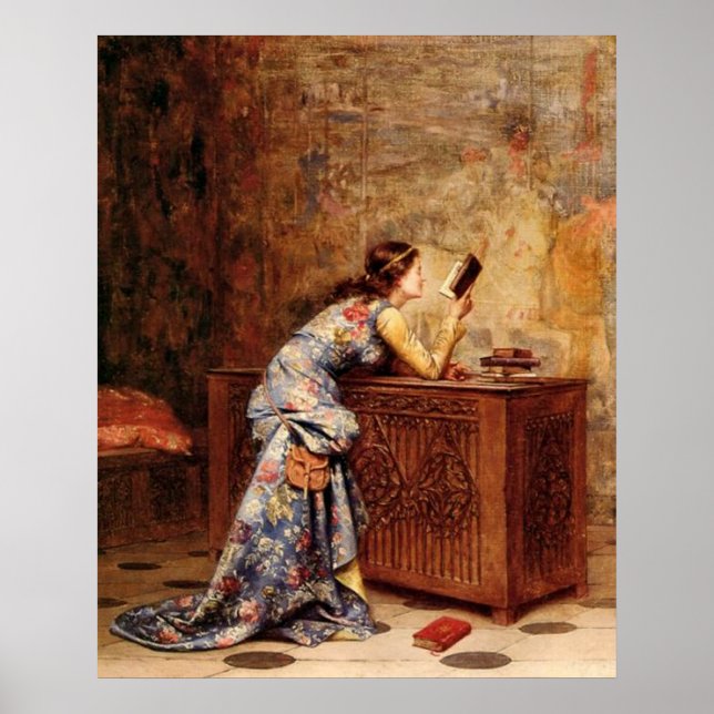 Póster Adolphe Alexandre Lesrel cautivado (Frente)