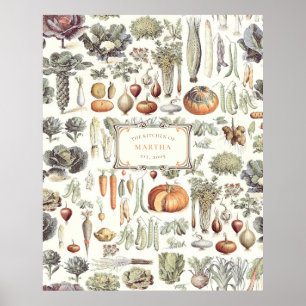 Póster Adolphe Millot Legumes et Plantes Potageres Poster