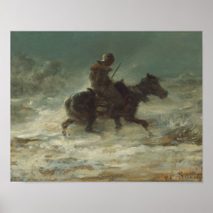 Póster Adolphe Schreyer - Hombre con lanza