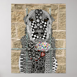 Póster Adopción de perros de refugio animal