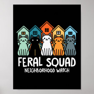 Póster Adopción del gato feral en el barrio de Feral Squa