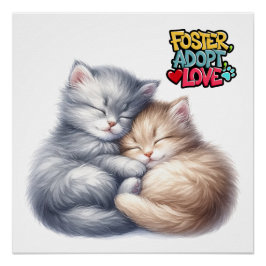 Póster Adopción mascota esperando tu amor