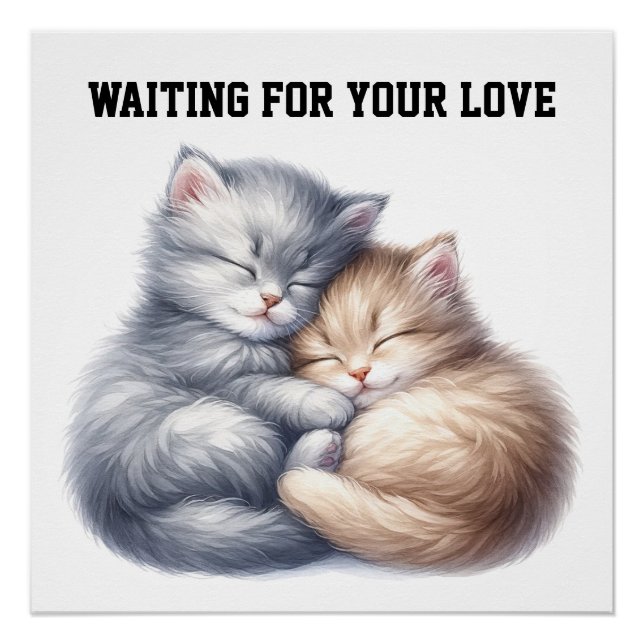 Póster Adopción mascota esperando tu amor (Anverso)