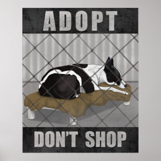 Póster Adopt Don’t Shop