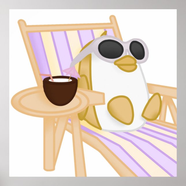 Póster Adopta el pingüino dorado (Frente)