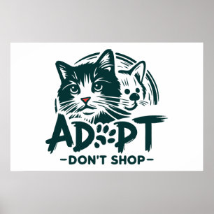 Póster Adopta no compres 1