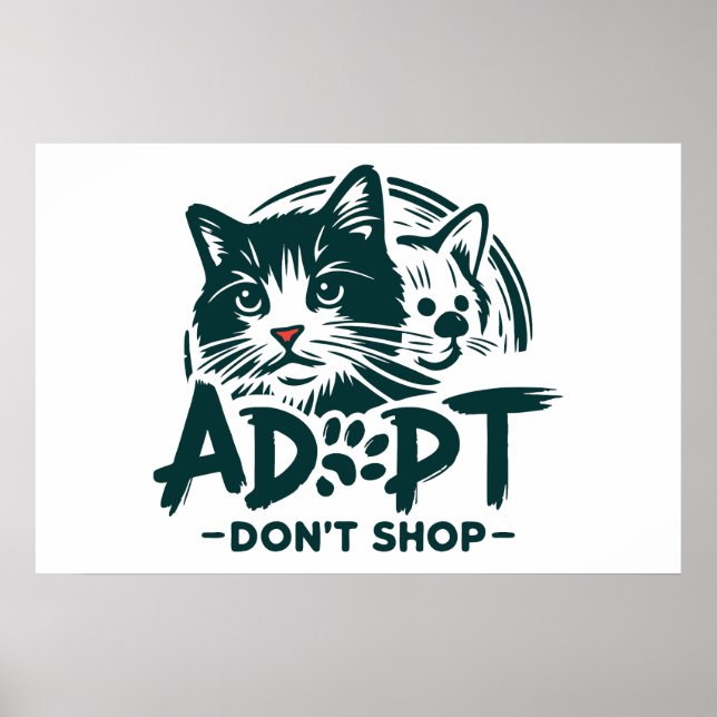 Póster Adopta no compres 1 (Frente)