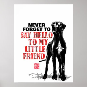 Póster Adopta un perro Gran Danés