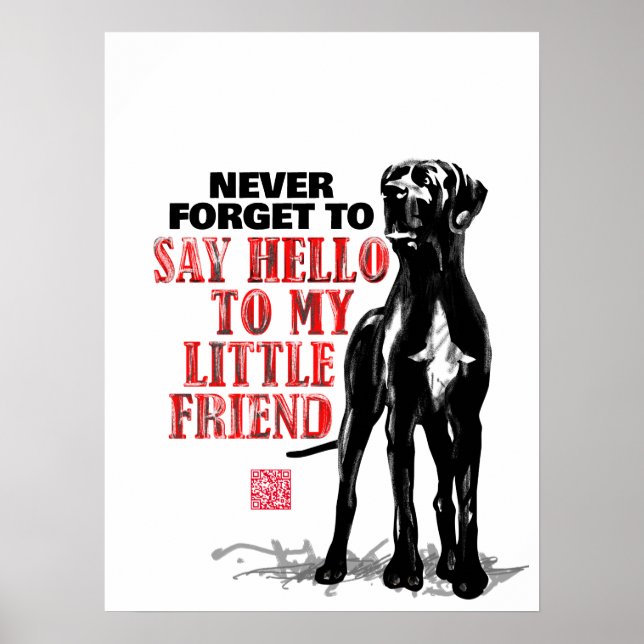Póster Adopta un perro Gran Danés (Frente)