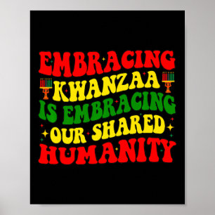 Póster Adoptar Kwanzaa es nuestra humanidad compartida af