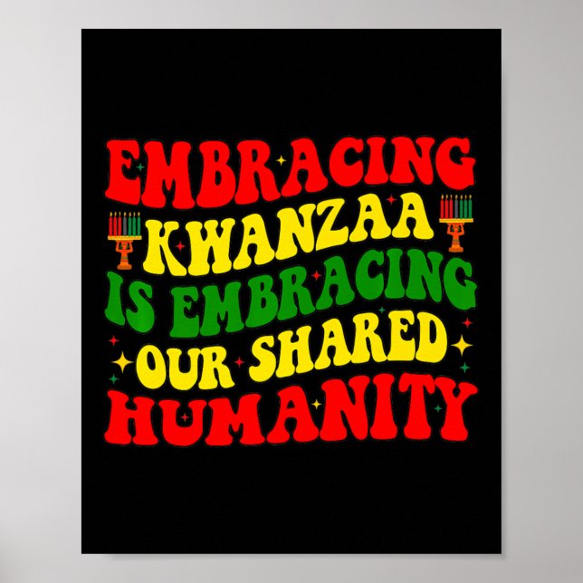 Póster Adoptar Kwanzaa es nuestra humanidad compartida af (Frente)