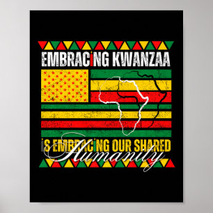 Póster Adoptar Kwanzaa es nuestra humanidad compartida af