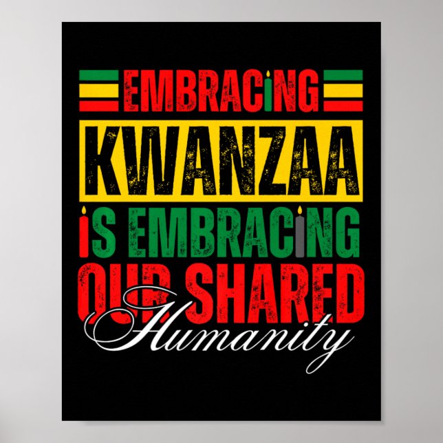 Póster Adoptar Kwanzaa es nuestra humanidad compartida af (Frente)