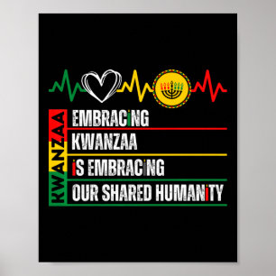 Póster Adoptar Kwanzaa es nuestra humanidad compartida af