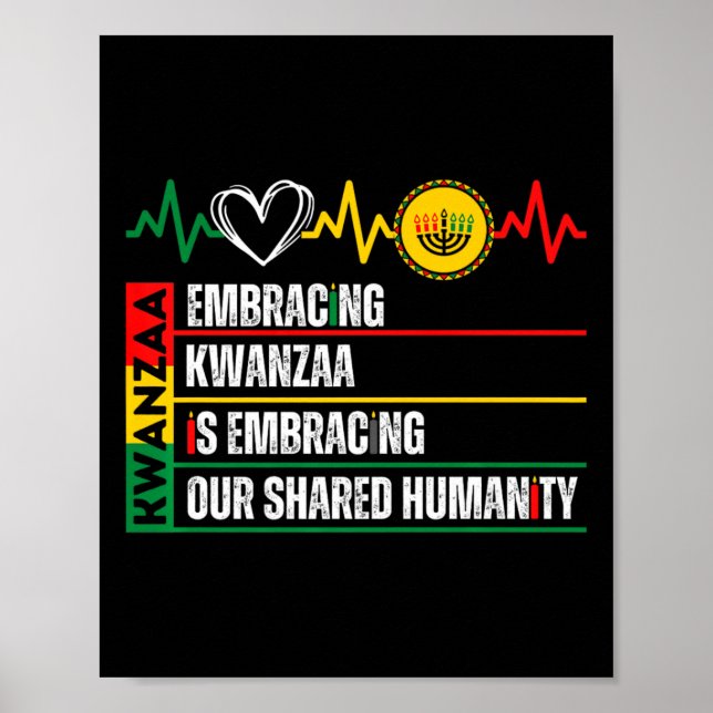 Póster Adoptar Kwanzaa es nuestra humanidad compartida af (Frente)