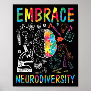 Póster Adoptar Neurodiversidad Autismo Conciencia De Los 