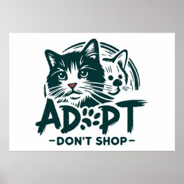 Póster Adoptar no comprar 1