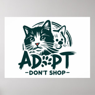 Póster Adoptar no comprar 1