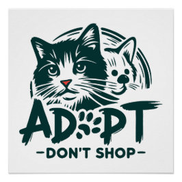 Póster Adoptar no comprar 1