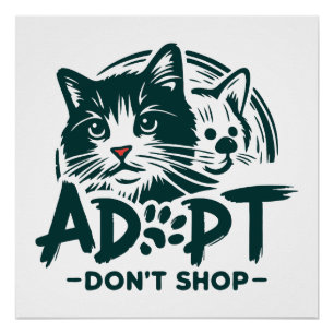 Póster Adoptar no comprar 1