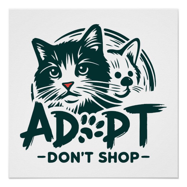 Póster Adoptar no comprar 1 (Anverso)