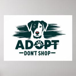 Póster Adoptar no comprar 2