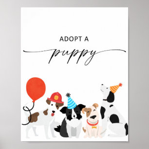 Póster Adoptar un certificado de adopción de cumpleaños d