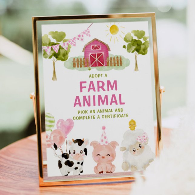 Póster Adoptar un Chica de crianza de animales de granja (Subido por el creador)