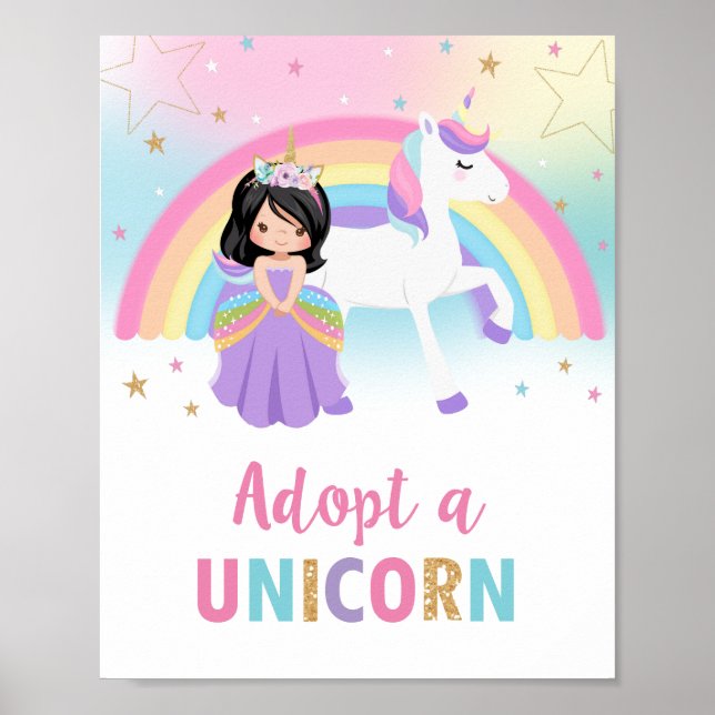 Póster Adoptar un juego de la fiesta de cumpleaños de uni (Frente)