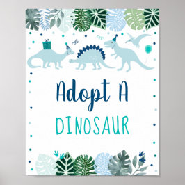 Póster Adoptar un Rótulo de dinosaurio por el Rótulo por 