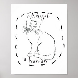 Póster Adoptar un ser humano