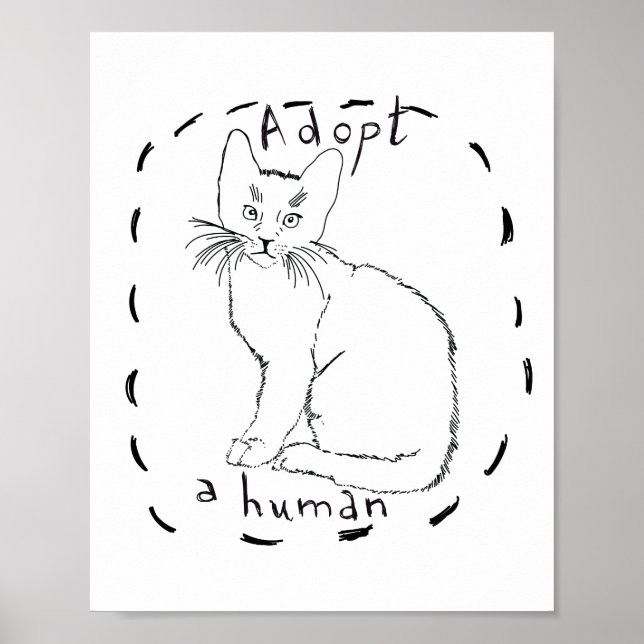 Póster Adoptar un ser humano (Frente)