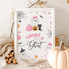 Póster Adoptar una fiesta de cumpleaños de Halloween fant