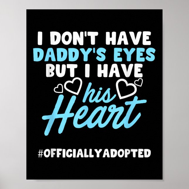 Póster Adoption Announcement Day Family Dad Heart  (Frente)