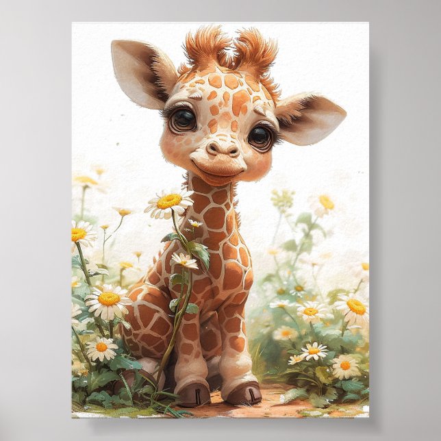 Póster Adorable Baby Giraffe (Frente)