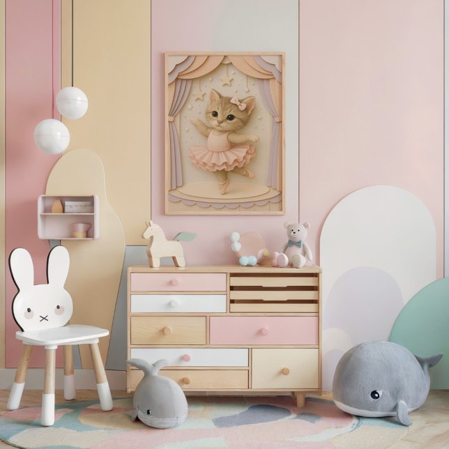 Póster Adorable Ballerina Kitten Wall Art (Subido por el creador)