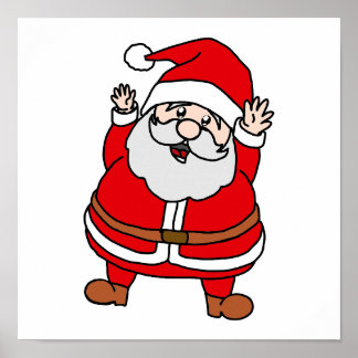 Póster Adorable Chubby Santa Claus