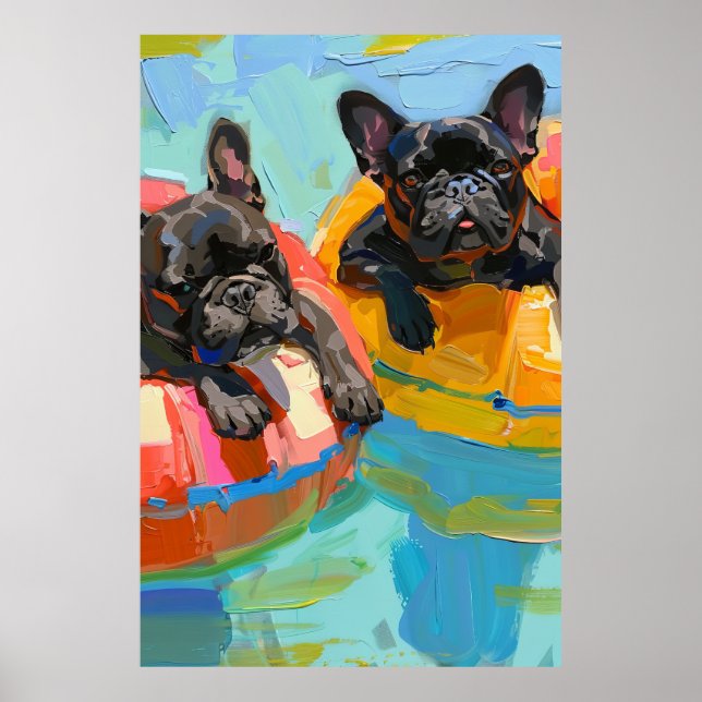 Póster Adorable de Bulldog Francés - Perros Divert (Frente)